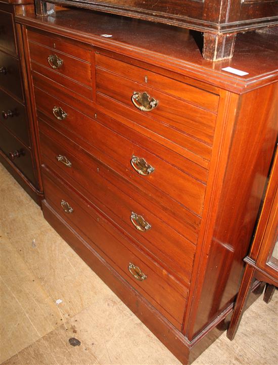 Edwardian tramline chest of drawers